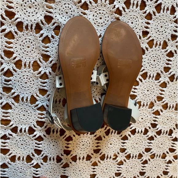 Banana Republic white heeled sandals size 8 - Picture 5 of 9